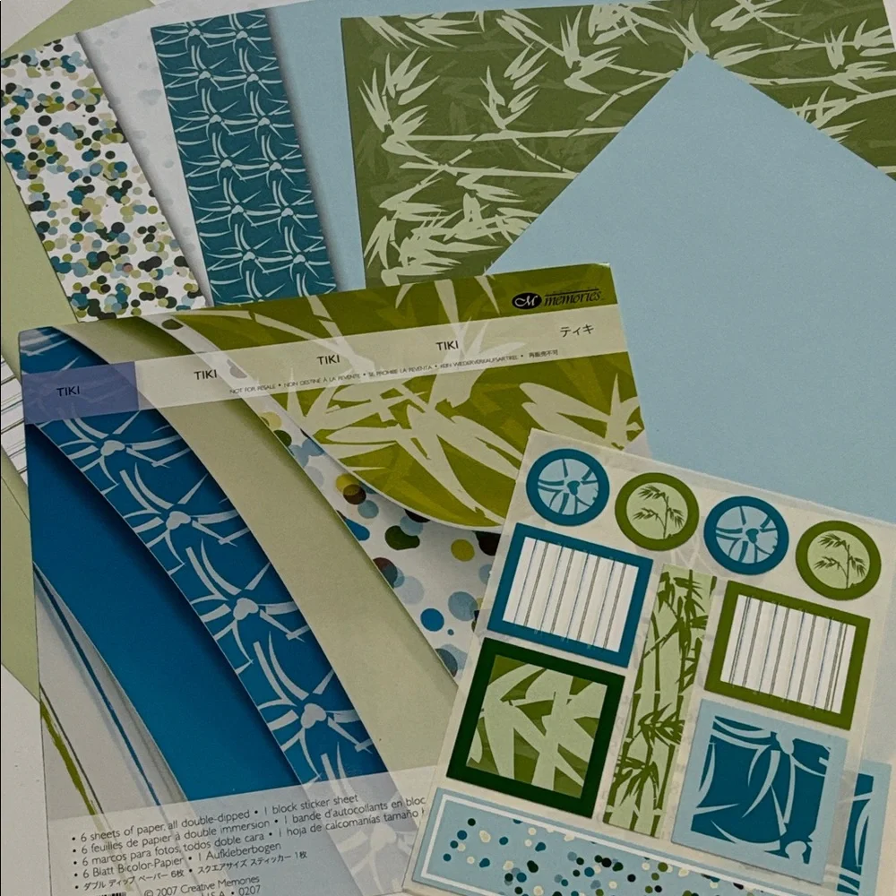 Creative memories Tiki 6.5” Tropical Themed Stickers Junk Journal Stickers